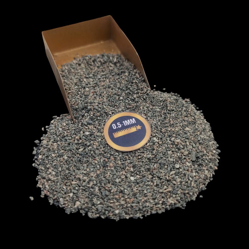 Earthmines Black Tourmaline Mica Gemstone Crushed 0.5-1mm Natural Loose Stone for Resin Art, Jewelry Inlay, Reiki, Chakra Healing & Crystal Bottles - Image 1
