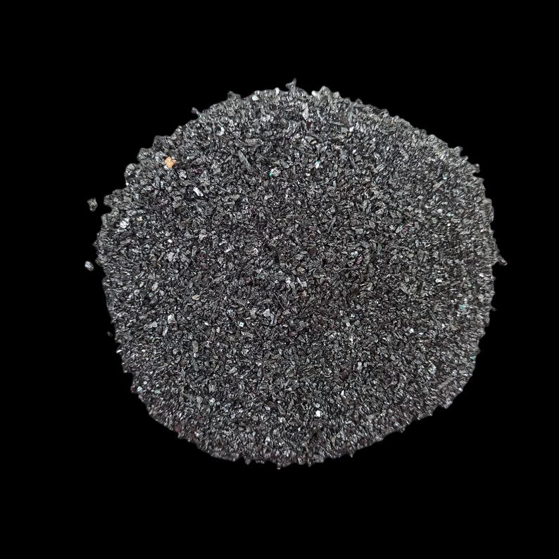 Earthmines Carborundum Gemstone Crushed 0.5-1mm Natural Loose Stone for Resin Art, Jewelry Inlay, Reiki, Chakra Healing & Crystal Bottles - Image 4