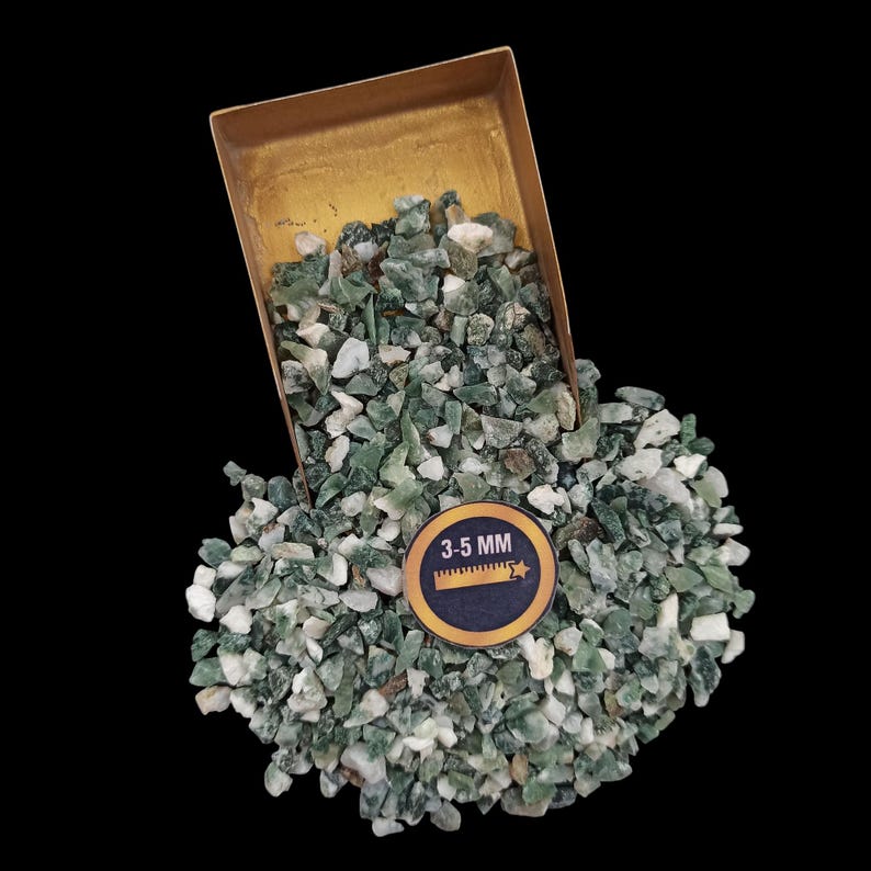 Earthmines Tree Agate Gemstone Crushed 3-5mm Natural Loose Stone for Vase Fillers, Crystal Decor, Reiki, Chakra Healing & Feng Shui - Image 2