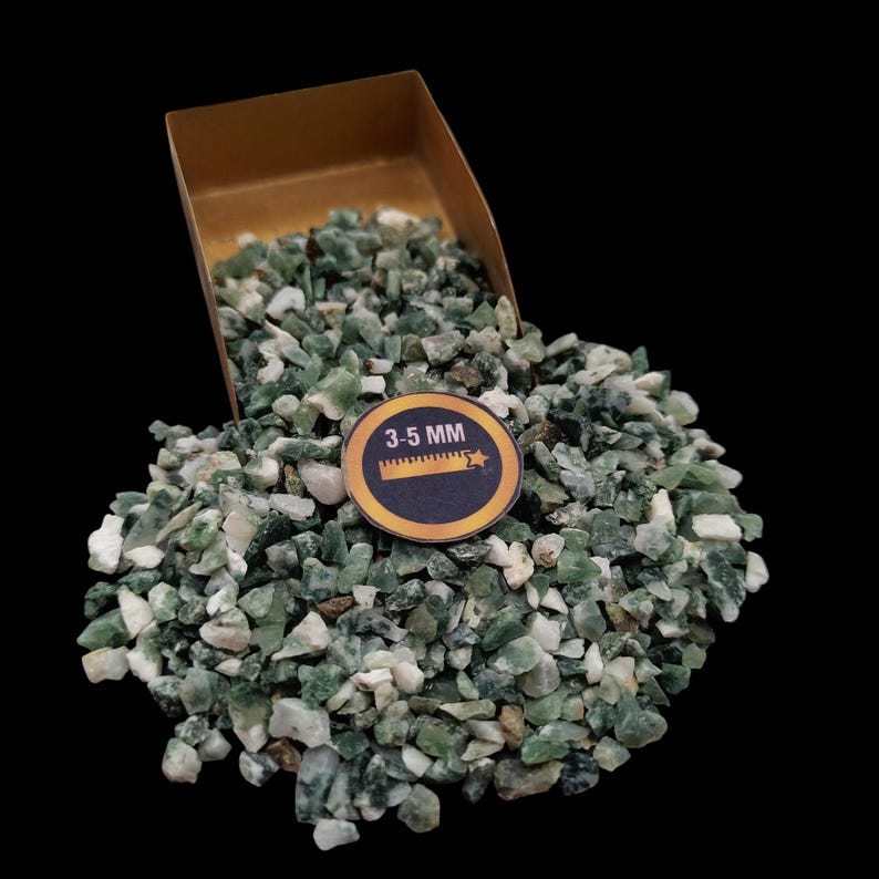 Earthmines Tree Agate Gemstone Crushed 3-5mm Natural Loose Stone for Vase Fillers, Crystal Decor, Reiki, Chakra Healing & Feng Shui - Image 1