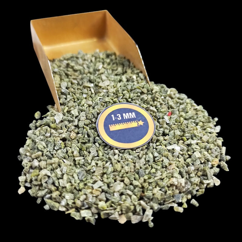 Earthmines Green Tourmaline Gemstone Crushed 1-3mm Natural Loose Stone for Orgonite, Jewelry, Reiki, Chakra Healing & Home Decor - Image 1