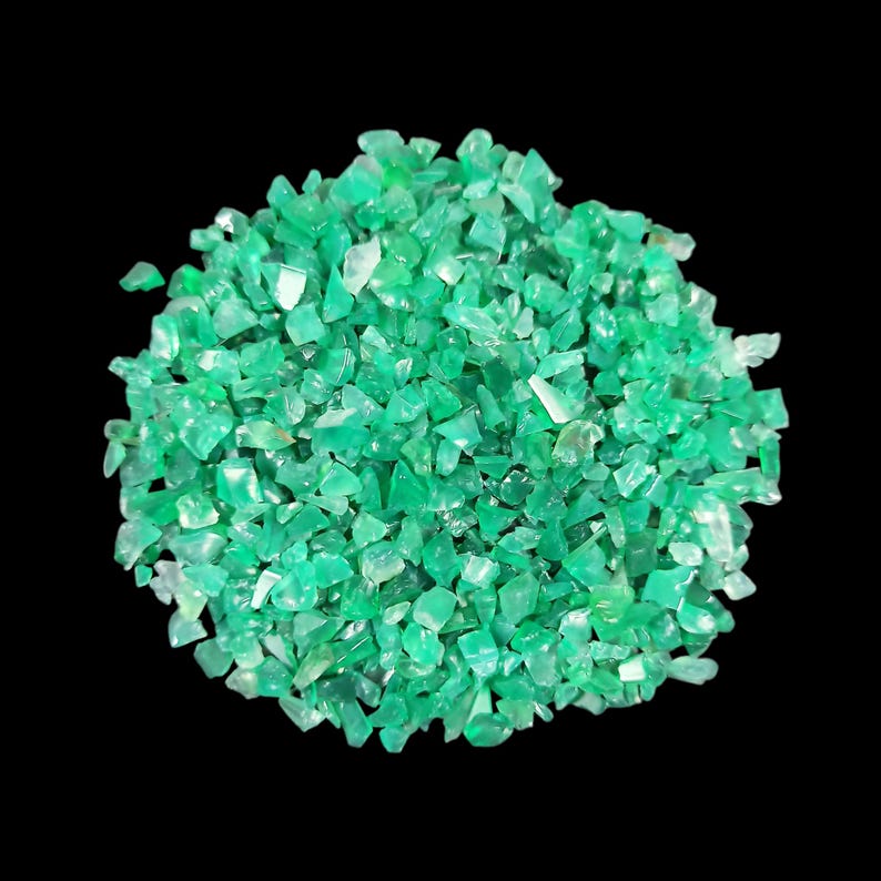 Earthmines Green Onyx Gemstone Crushed 3-5mm Natural Loose Stone for Vase Fillers, Crystal Decor, Reiki, Chakra Healing & Feng Shui - Image 4