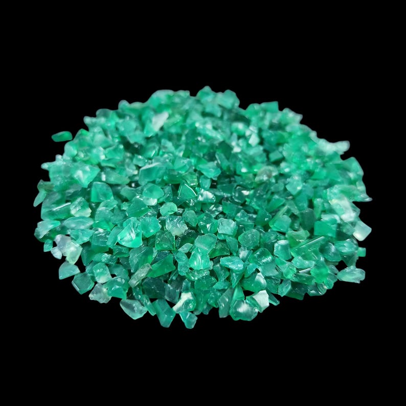 Earthmines Green Onyx Gemstone Crushed 3-5mm Natural Loose Stone for Vase Fillers, Crystal Decor, Reiki, Chakra Healing & Feng Shui - Image 3