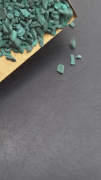 Earthmines Natural Malachite Gemstone Crushed 1-3mm Natural Loose Stone for Orgonite, Jewelry, Reiki, Chakra Healing & Home Decor