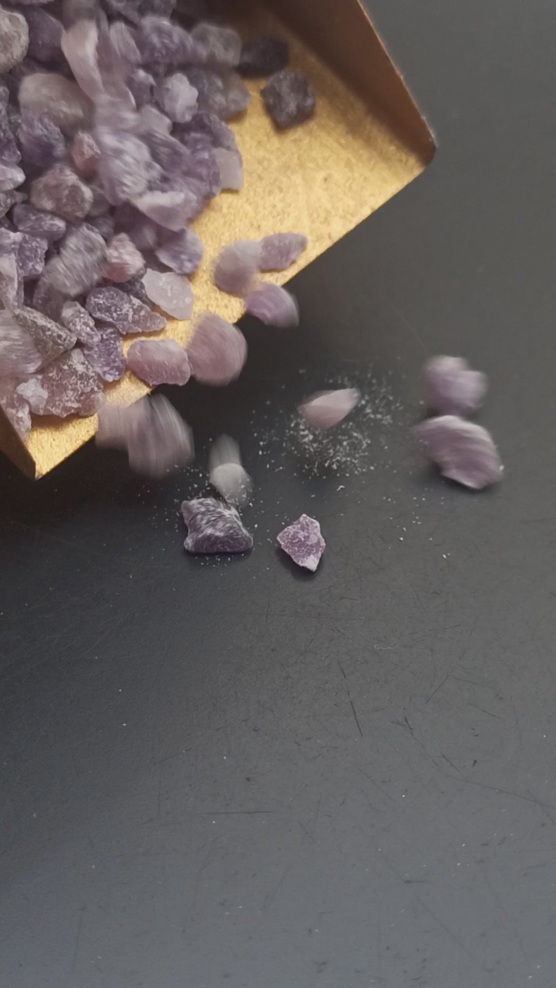 Earthmines Lepidolite Gemstone Crushed 3-5mm Natural Loose Stone for Vase Fillers, Crystal Decor, Reiki, Chakra Healing & Feng Shui