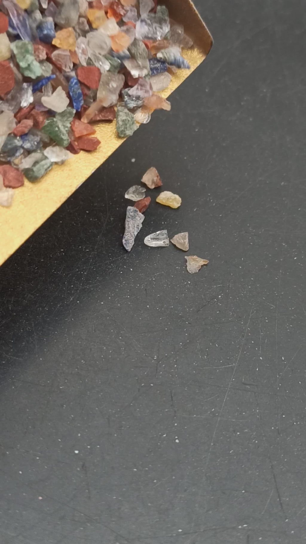 Earthmines New 7 Chackra Gemstone Crushed 1-3mm Natural Loose Stone for Orgonite, Jewelry, Reiki, Chakra Healing & Home Decor
