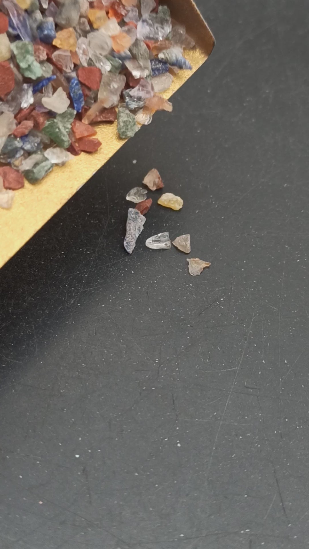 Earthmines New 7 Chackra Gemstone Crushed 1-3mm Natural Loose Stone for Orgonite, Jewelry, Reiki, Chakra Healing & Home Decor