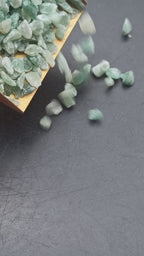 Earthmines Green Myke Gemstone Crushed 3-5mm Natural Loose Stone for Vase Fillers, Crystal Decor, Reiki, Chakra Healing & Feng Shui