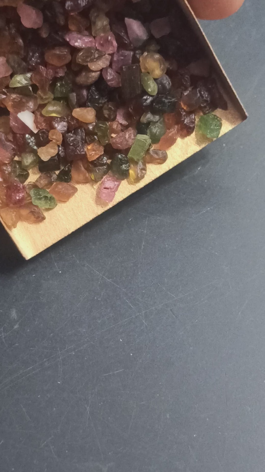 Earthmines Multi Tourmaline Gemstone Crushed 3-5mm Natural Loose Stone for Vase Fillers, Crystal Decor, Reiki, Chakra Healing & Feng Shui